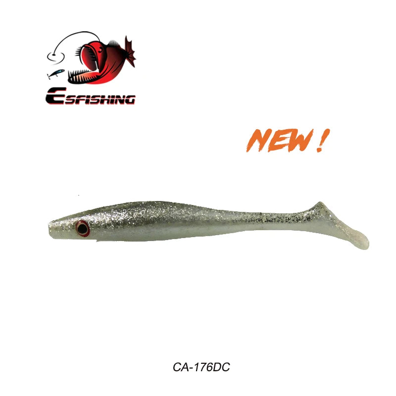 ESFISHING soft lures fishing Peche pike Hog Shad 100mm  200mm Sea Fishing Silicone bait swimbait sea lake isca artificial