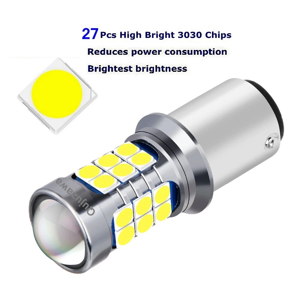2Pcs P21W LED P21/5W Led Bulbs 1157 BAY15D PY21W BAU15S 1156 BA15S R5W Super Bright Car Brake Light Auto Backup Reverse Lamp 12V