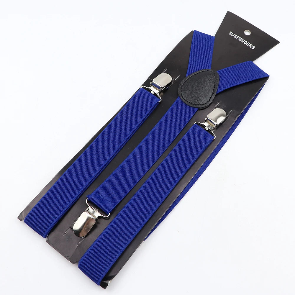 Hot Sale Solid Color Elastic Leather Suspender For Men Women Black Red Sage Green Adjustable Pants Shirt Girl Skirt Accessories