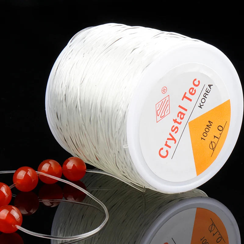100m/Roll Elastic Crystal Jewelry Cord Beading String Strong Stretchy Thread Cords for DIY Necklace Bracelet Jewelry Making