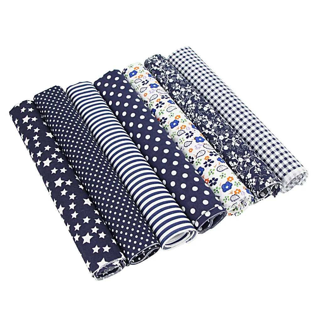 7PCS 25 x 25cm/50 x 50cm Squares Cotton Craft Fabric Cloths for DIY Bundle Patchwork Quilting Sewing Scrapbooking Artcraft
