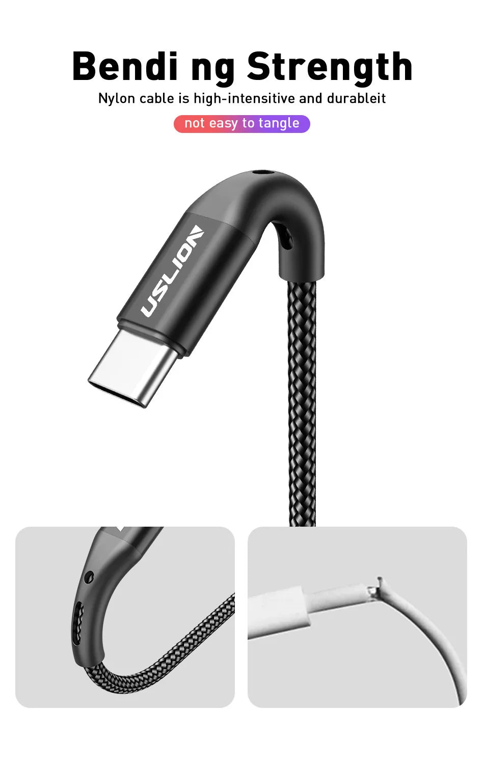 3A USB Type C Cable Wire For Samsung S24 S23 Xiaomi mi 14 Mobile Phone Fast Charging USB C Cable Type-C Charger Micro USB Cables