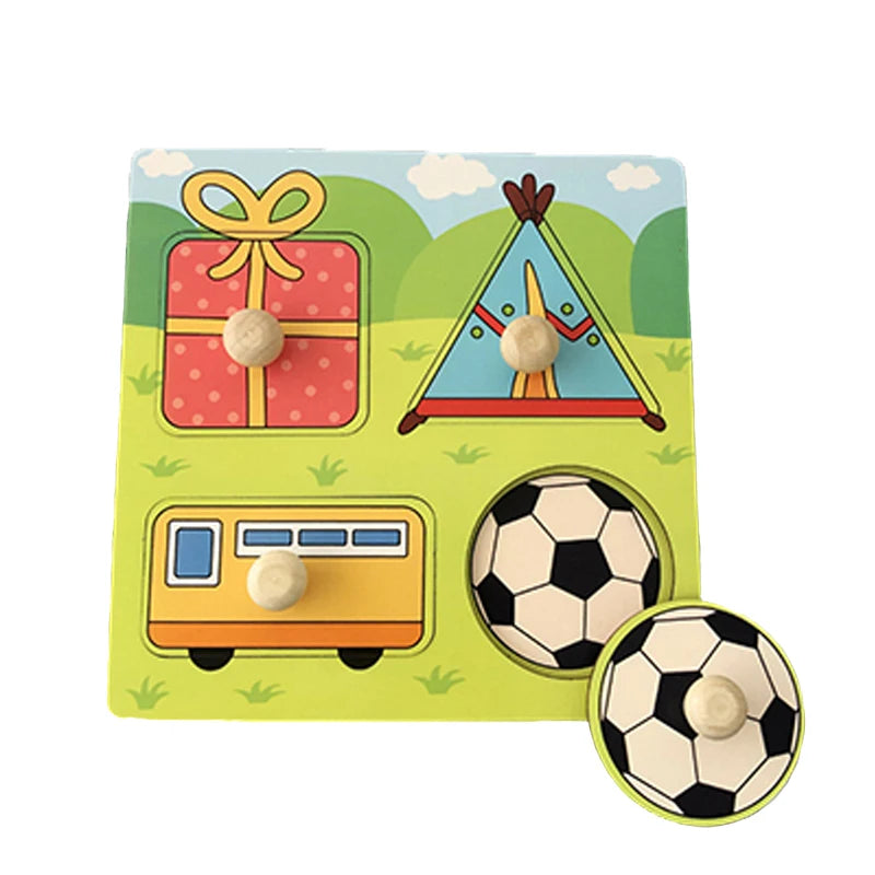 Montessori Toys 2 years Wooden Puzzles For Kids Chid Baby Learning Education Child Game montessori 3D Puzzle Childrens 2 3 Years