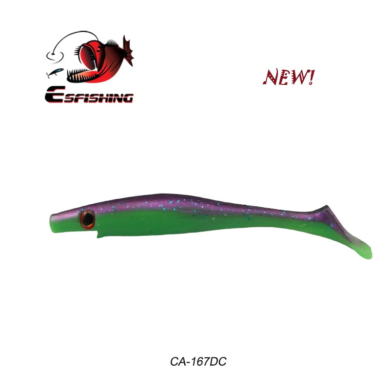 ESFISHING soft lures fishing Peche pike Hog Shad 100mm  200mm Sea Fishing Silicone bait swimbait sea lake isca artificial