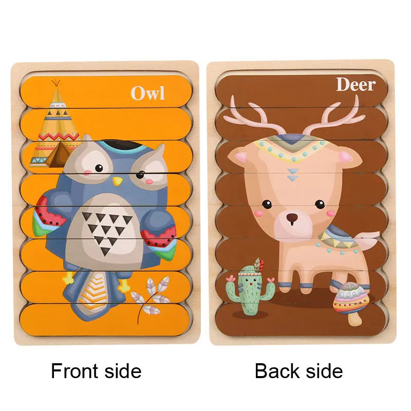 Montessori Toys 2 years Wooden Puzzles For Kids Chid Baby Learning Education Child Game montessori 3D Puzzle Childrens 2 3 Years