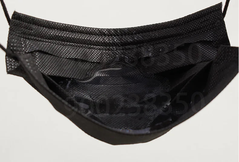 10/50/100/200/500pcs Mask Disposable Separate Package Black Face Masks Independent Packaging 3 Layer Ply safe Protective mask