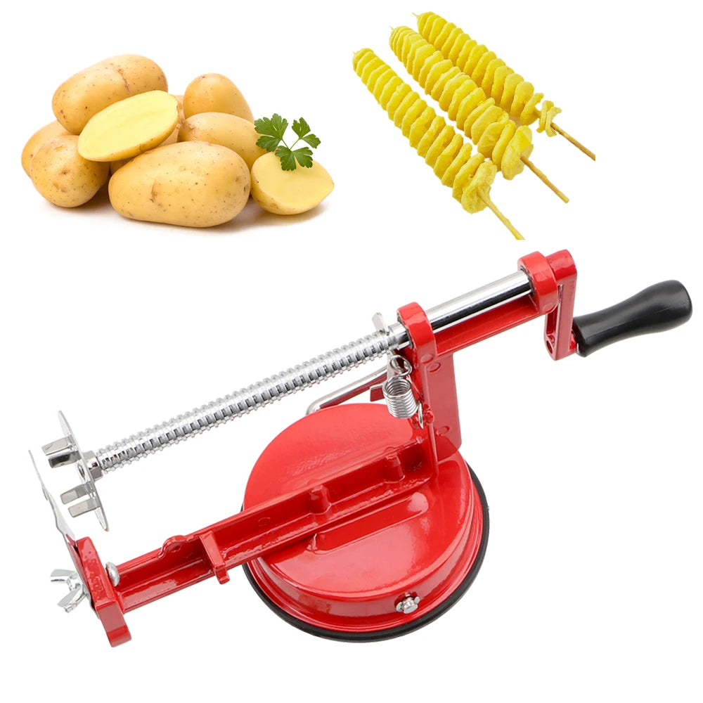 Twisted Potato Apple Slicer Vegetable Spiralizer Stainless Steel Manual Spiral French Fry Cutter Cooking Tools