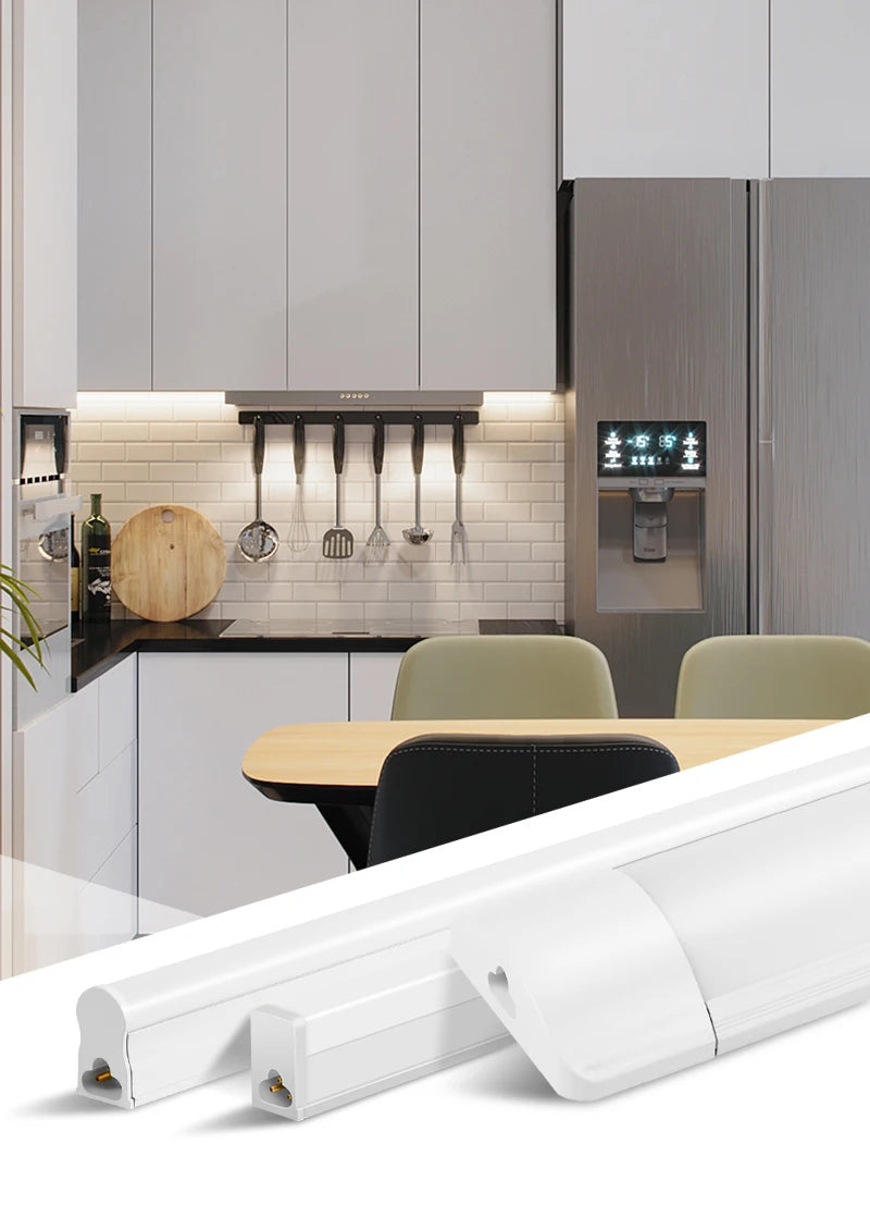 Led Lights Tube Home Lighting Kitchen Bedroom Garage Fixture t5/t8 Ceiling Linear Lamp Strip 220V Closet Cabinets 90/120cm Tube