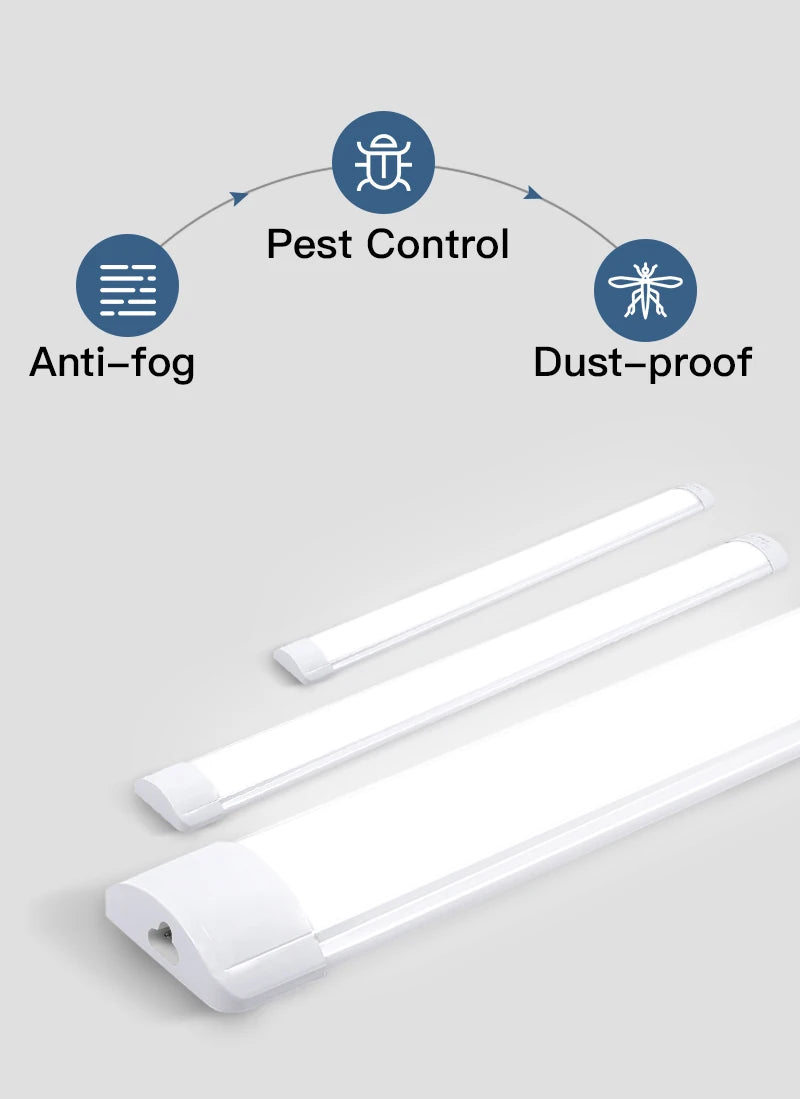 Led Lights Tube Home Lighting Kitchen Bedroom Garage Fixture t5/t8 Ceiling Linear Lamp Strip 220V Closet Cabinets 90/120cm Tube
