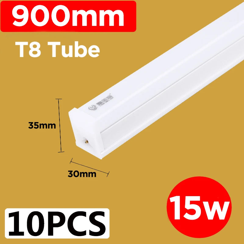 Led Lights Tube Home Lighting Kitchen Bedroom Garage Fixture t5/t8 Ceiling Linear Lamp Strip 220V Closet Cabinets 90/120cm Tube