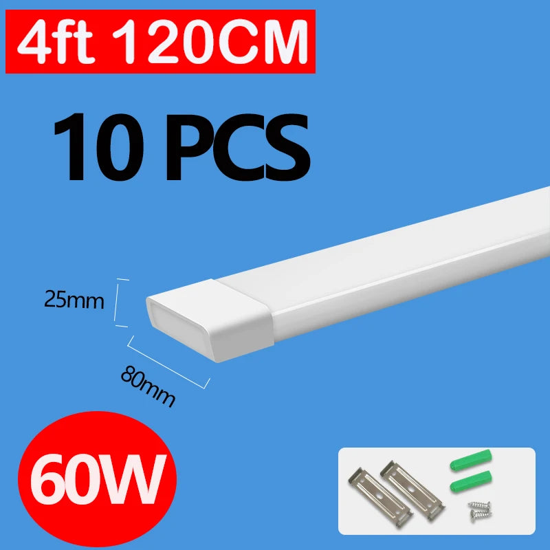 Led Lights Tube Home Lighting Kitchen Bedroom Garage Fixture t5/t8 Ceiling Linear Lamp Strip 220V Closet Cabinets 90/120cm Tube
