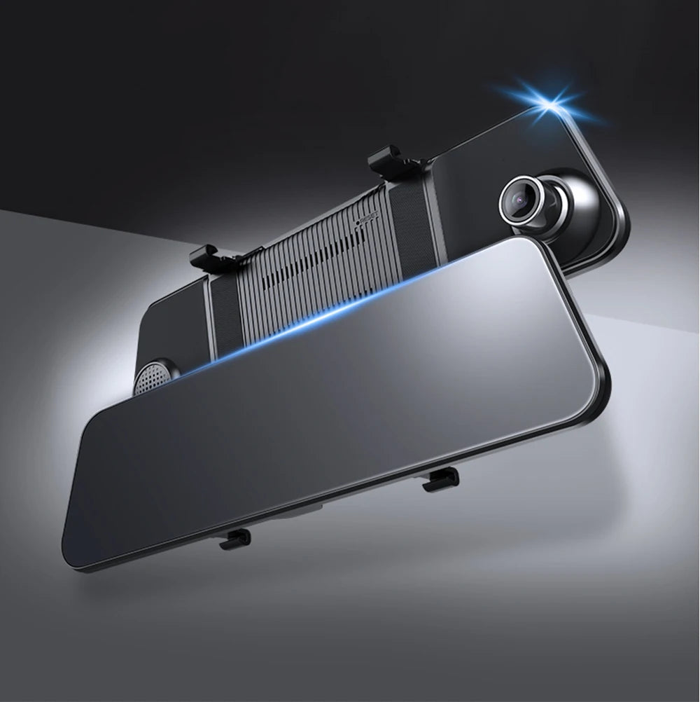 AZDOME PG17 12" WiFi Mirror Dash Cam 4K Front and 1080P Rear View Mirror Camera for Cars Dual Camera Waterproof Backup Camera