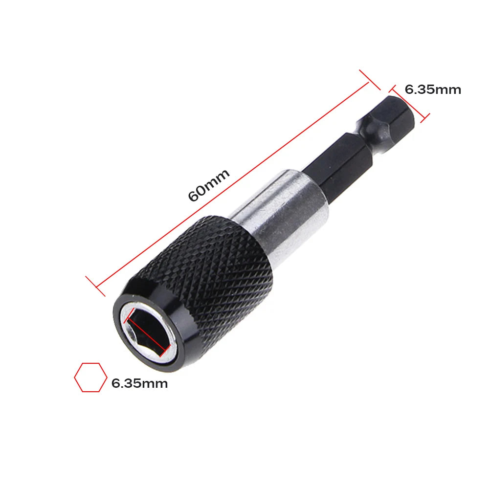 1/4 Inch Hex Shank Quick Release Screwdriver Bit Holder Extension Bar 60mm 100mm 150mm