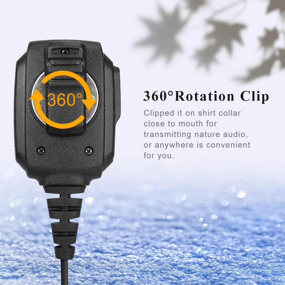 Retevis HK006 RA89 Waterproof Walkie Talkie Microphone PTT Mic Radio Speaker for Baofeng UV-5R BF-88E Retevis RT3S H777 RT22 TYT