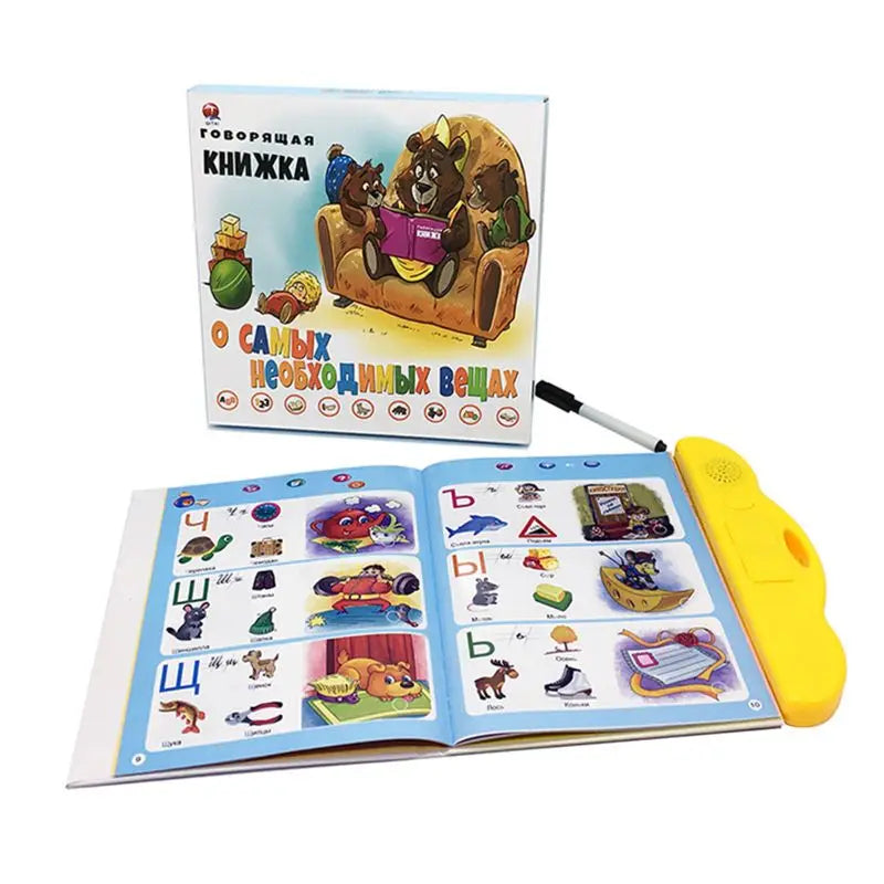 Russian Electronic Sound Book for Toddlers Educational Book Toy Kid Russian Language Reading Interactive books for Children