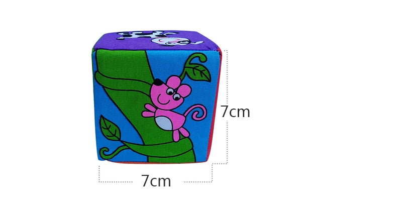 6PCS Cloth Building Blocks Baby Infant Soft Plush Doll Kids Sensory Educational Toys for Children Building Cube Construction Set