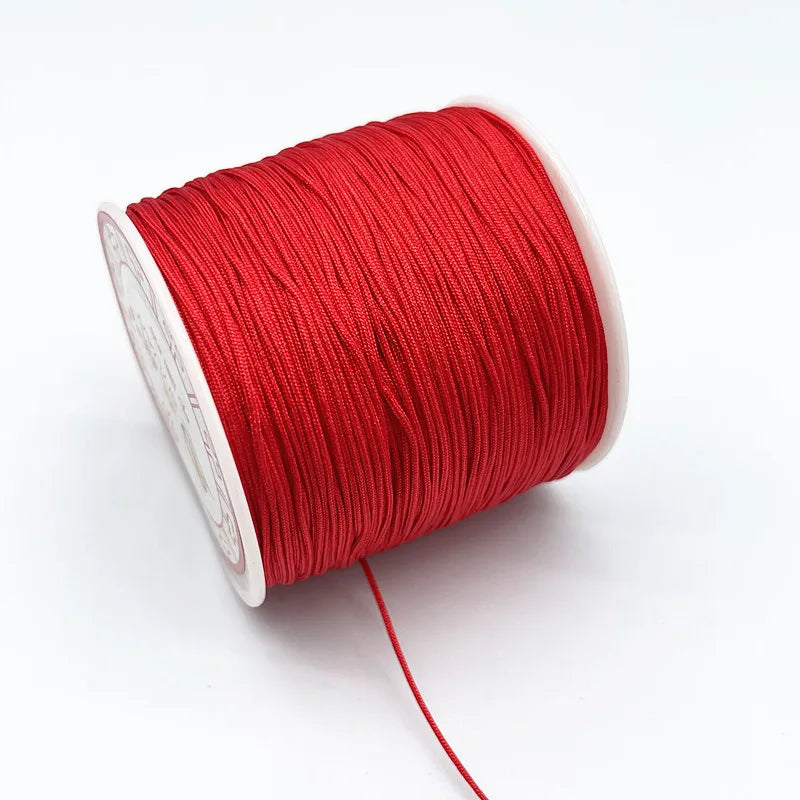 100M/Roll 0.8mm Nylon Cord Thread Chinese Knot Macrame Cord Bracelet Braided String DIY Tassels Beading Shamballa String Thread
