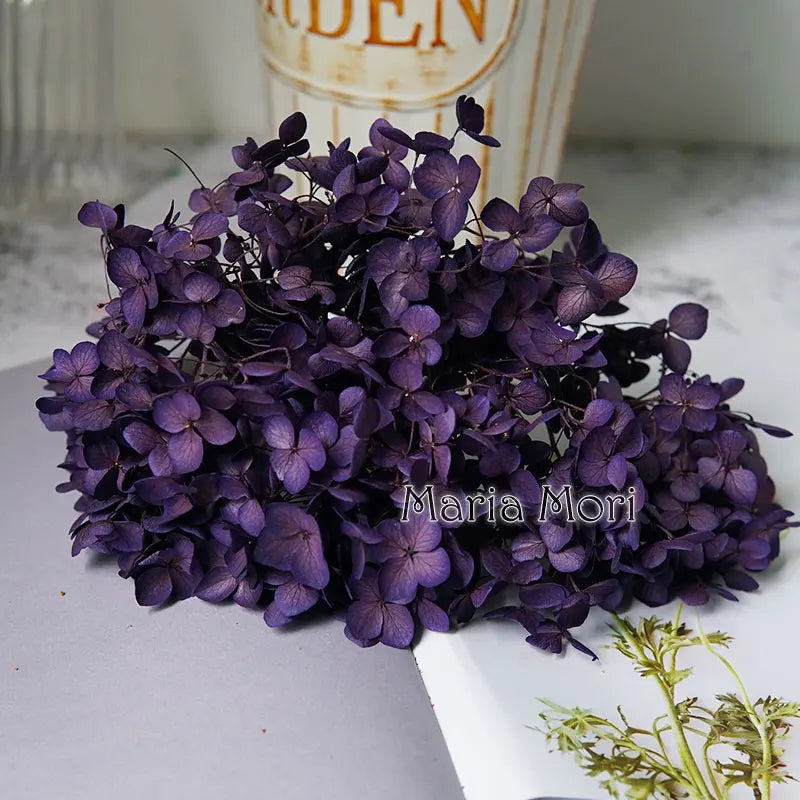 Anna Hydrangea (Color 123-164) Flowers Little Leaves Preserved Hydrangea Home Decor DIY Material Epoxy Resin Handmade Flowers