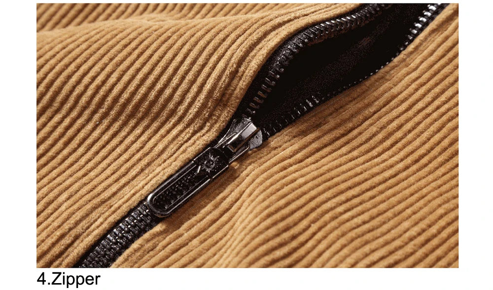 DIMUSI Winter Men's Bomber Jacket Fashion Man Corduroy Cotton Warm Padded Coats Casual Outwear Thermal Jackets Mens Clothing