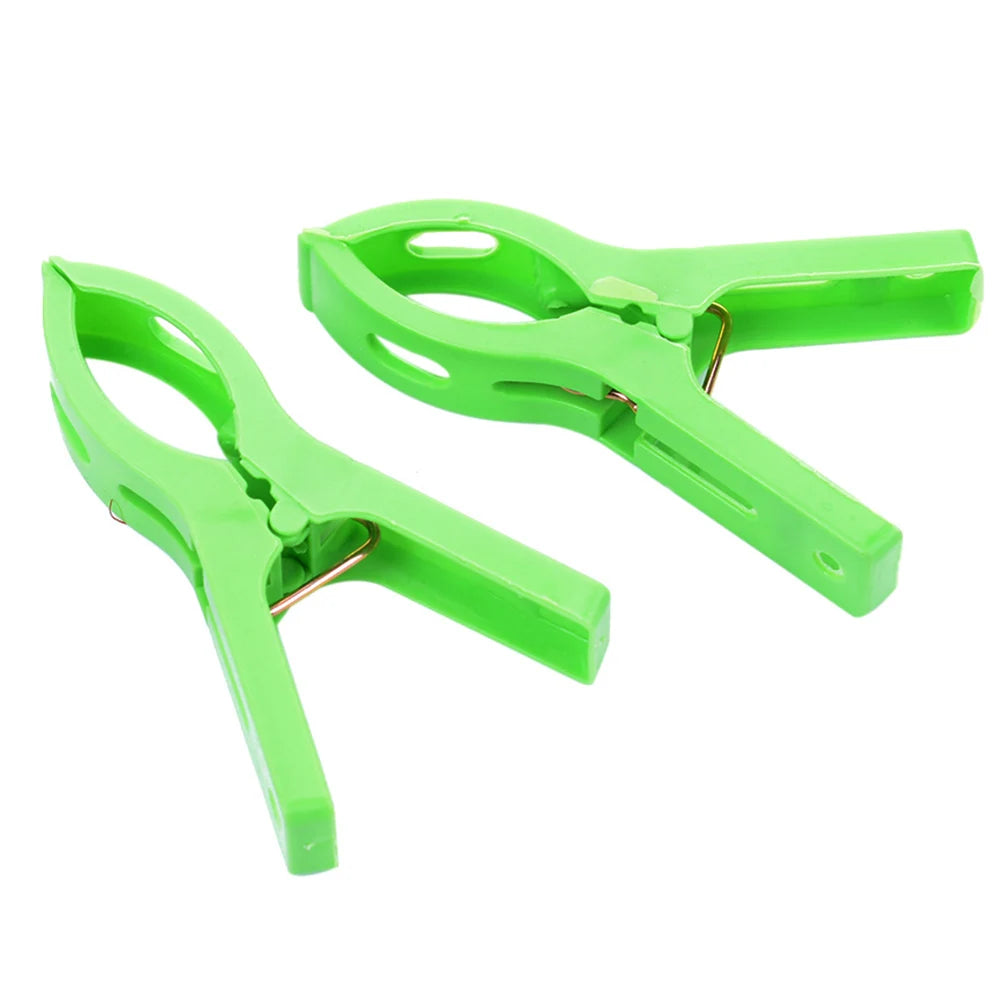 8ps/set Hanger Clips Large Plastic Windproof Beach Towel Clothes Pins Spring Clamp Clothespin Powerful Hot New Cheap Wholesale