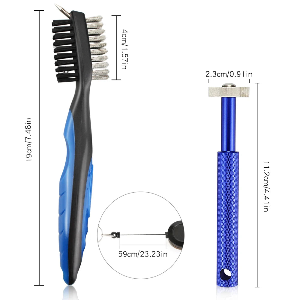 2Pcs/Set Golf Club Brush Golf Club Sharpener Grooving Tool Golf Putter Wedge Ball Groove Cleaner Kit Cleaning Tool  Accessories