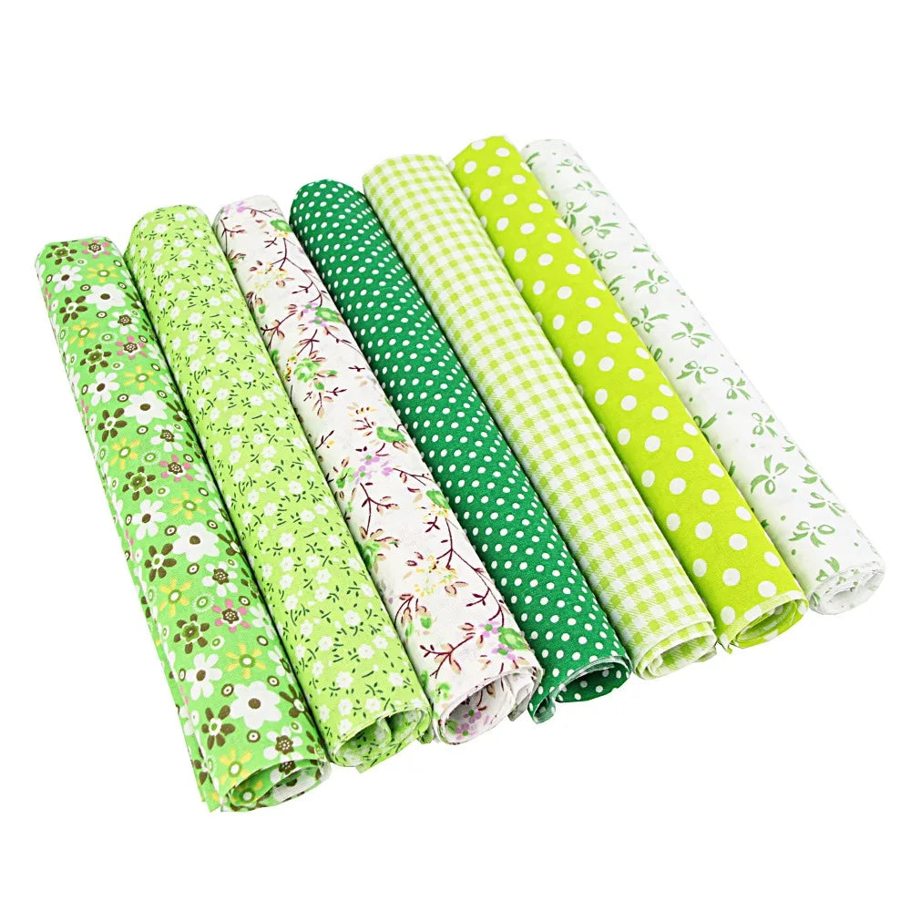 7PCS 25 x 25cm/50 x 50cm Squares Cotton Craft Fabric Cloths for DIY Bundle Patchwork Quilting Sewing Scrapbooking Artcraft