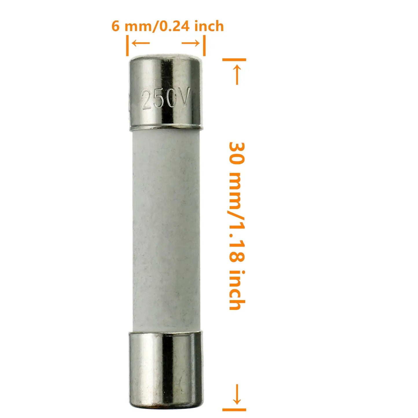 75pcs/Box 6mm x 30mm 250V Fast Blow Ceramic Fuse Assortment Kit 0.5A 1A 2A 3A 4A 5A 6A 8A 10A 13A 15A 16A 20A 25A 30A