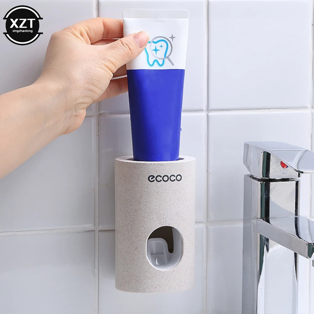 Toothpaste Dispenser Wall Mount Bathroom  Waterproof Toothpaste Squeezer Toothbrush Holde Bathroom Accessories