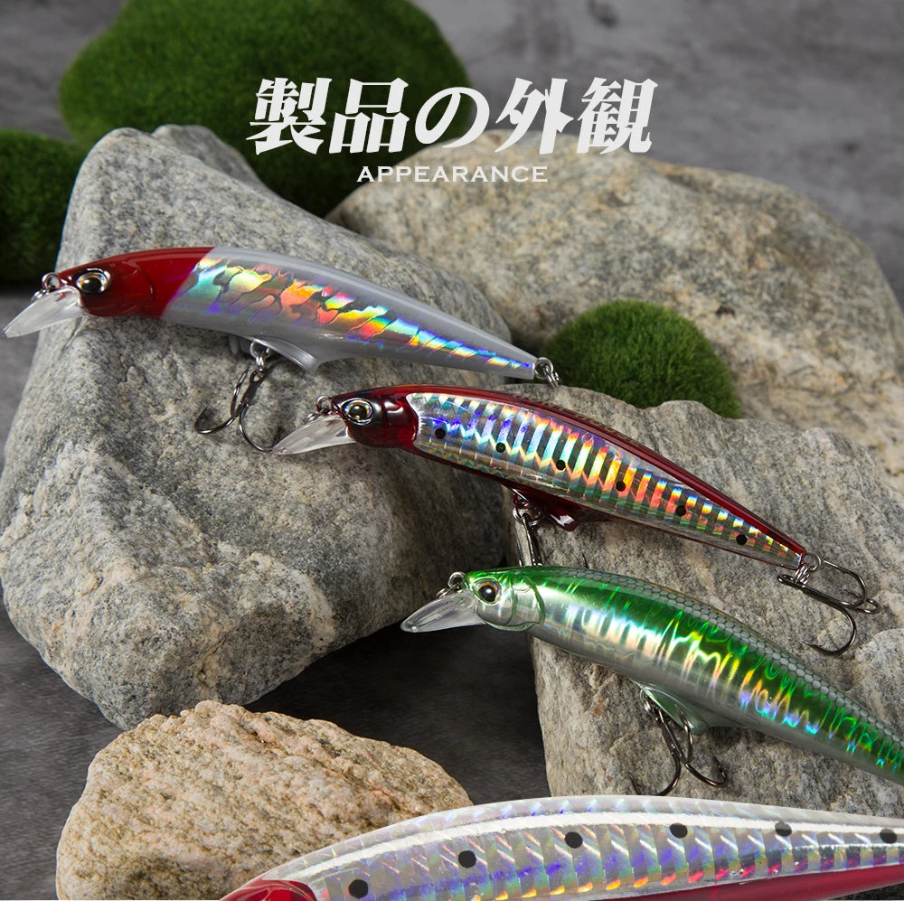 Hunthouse Sinking Minnow Fishing Lure Saltwater Small Hard Bait 95mm/28g 120mm /41g Artificial Mini Swimbait Leurre Pesca