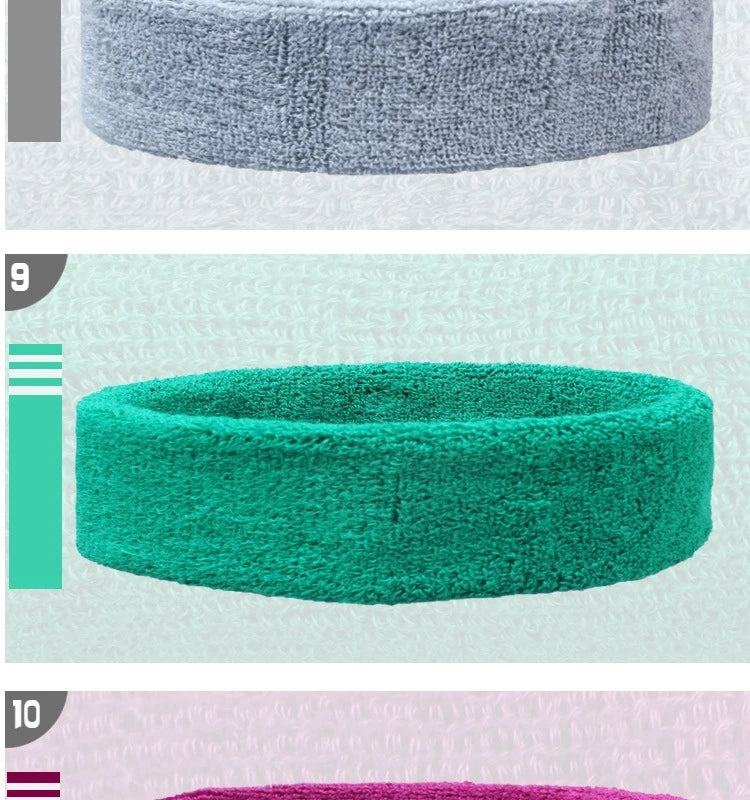 2Pcs Sport Wristbands + 1Pcs Headband Towel Sweatband Set For Yoga Basketball Tennis Fitness Run Head Band Wrist Brace Protector