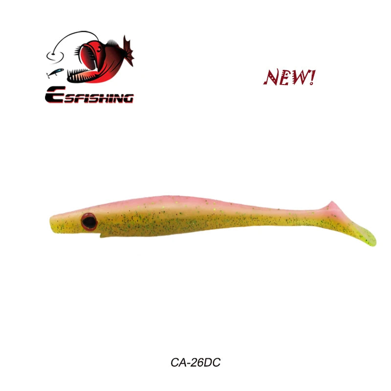 ESFISHING soft lures fishing Peche pike Hog Shad 100mm  200mm Sea Fishing Silicone bait swimbait sea lake isca artificial
