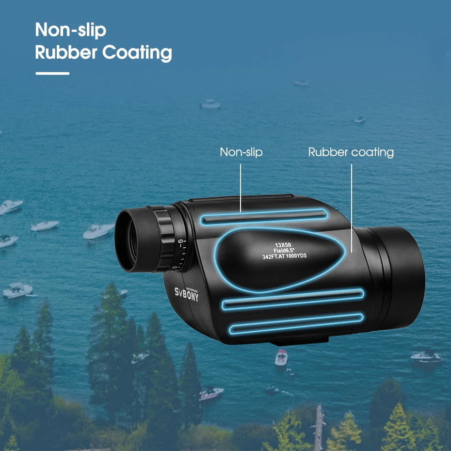Svbony Telescope SV49 13x50 Monocular Powerful,Professional Monoculars,Waterproof,camping Equipment,for travel and hunting