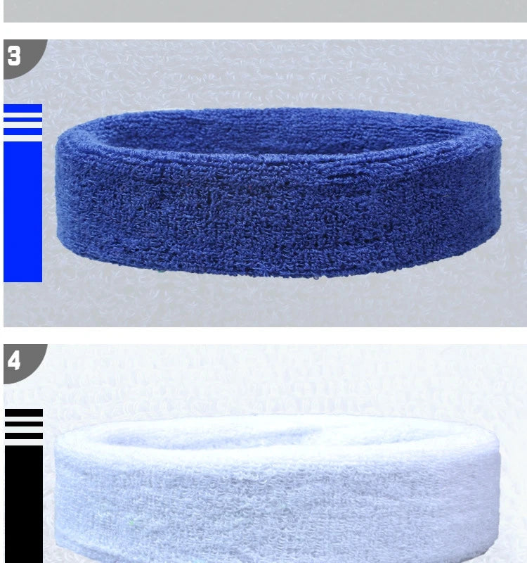 2Pcs Sport Wristbands + 1Pcs Headband Towel Sweatband Set For Yoga Basketball Tennis Fitness Run Head Band Wrist Brace Protector