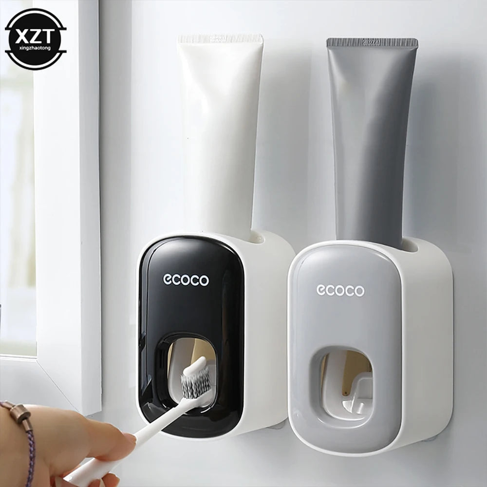 Toothpaste Dispenser Wall Mount Bathroom  Waterproof Toothpaste Squeezer Toothbrush Holde Bathroom Accessories