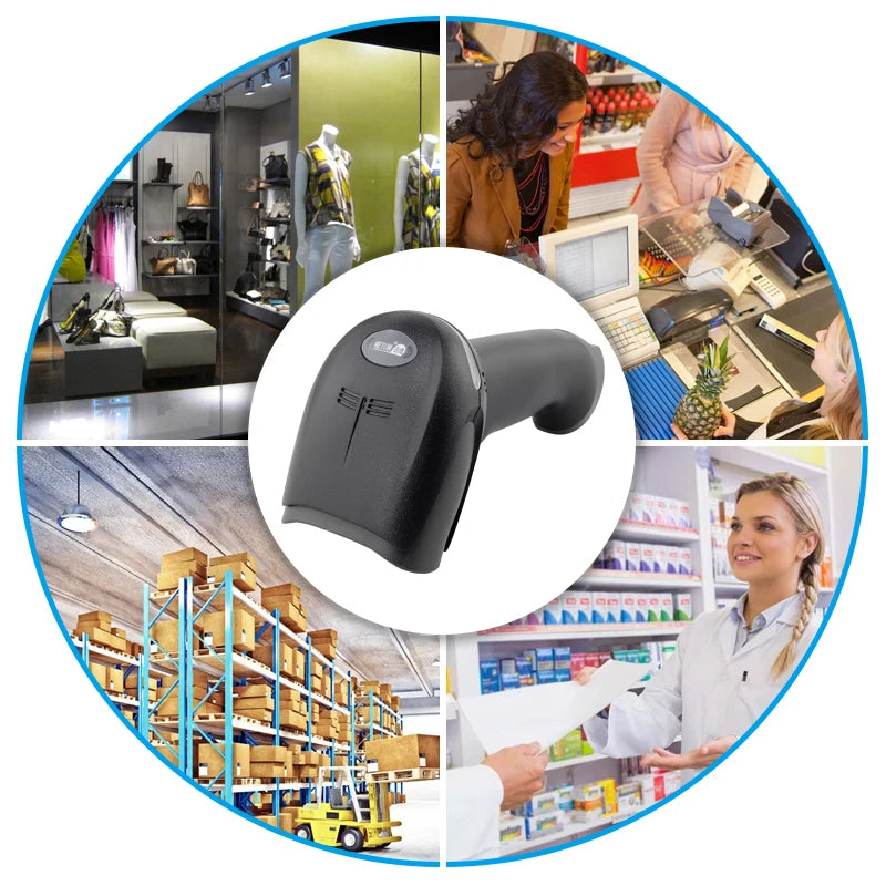 NETUM NT-1698W Handheld Wirelress Barcode Scanner AND NT-1228BL Bluetooth 1D/2D QR Bar Code Reader PDF417 for IOS Android IPAD