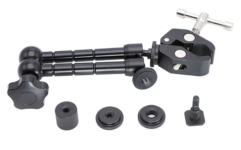 Super Clamp 7/11 inches Adjustable Magic Articulated Arm for Mounting Monitor LED Light LCD Video Camera Flash Camera DSLR