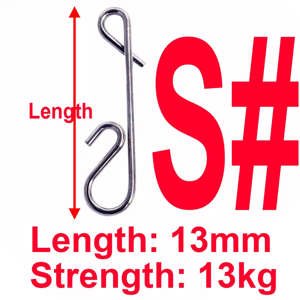 50pcs 1Box Fishing Line Wire Braid Knotless Connector Fishing Lure Hook Barrel Solid Ring Swivel Carp Accessory Fish Tackle Tool