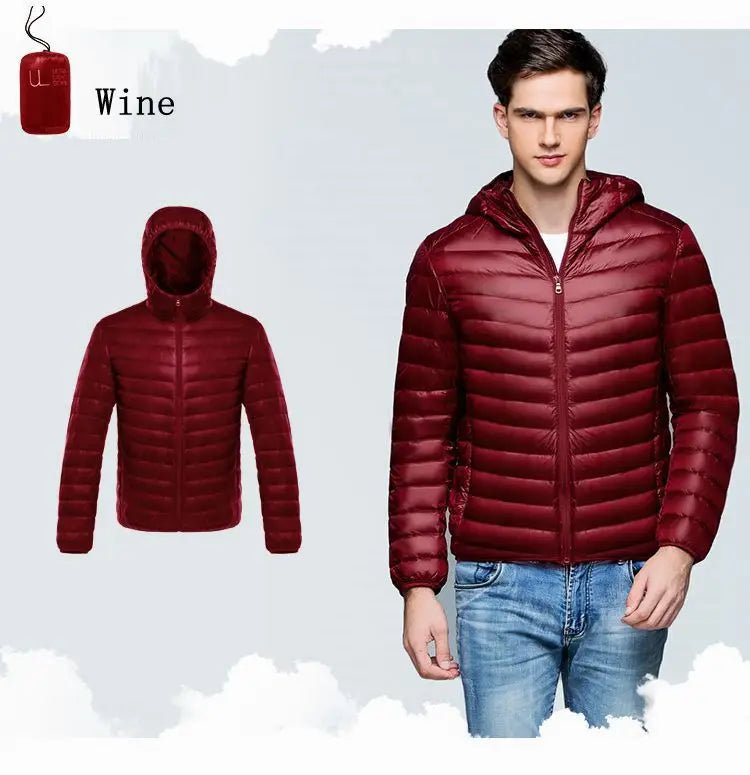 NewBang Down Coat Male Ultra Light Down Jacket Men's Warm Jackets Windbreaker Lightweight Coat Feather Puffer Parka Feather Coat