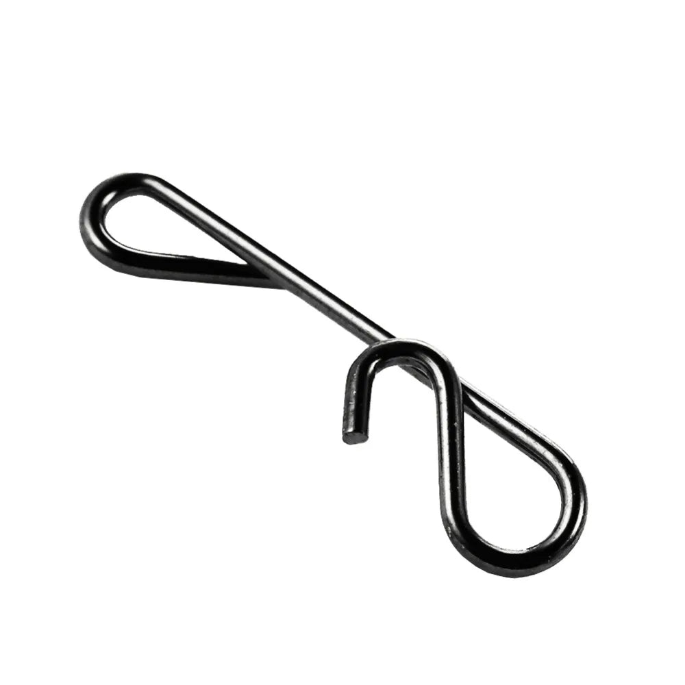 50pcs 1Box Fishing Line Wire Braid Knotless Connector Fishing Lure Hook Barrel Solid Ring Swivel Carp Accessory Fish Tackle Tool