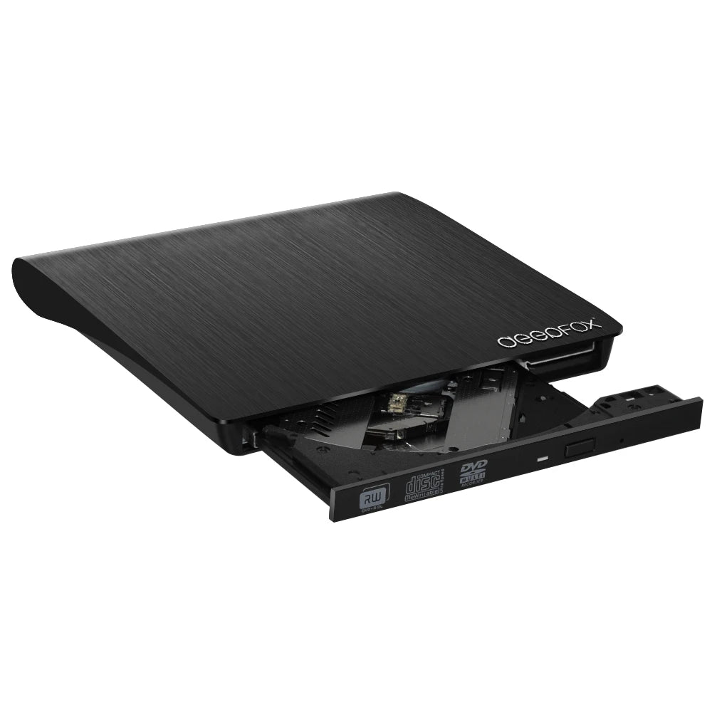 Deepfox USB 3.0 Slim External DVD RW CD Writer Drive Burner Reader Player Optical Drives For Laptop PC Dvd Burner Dvd Portatil