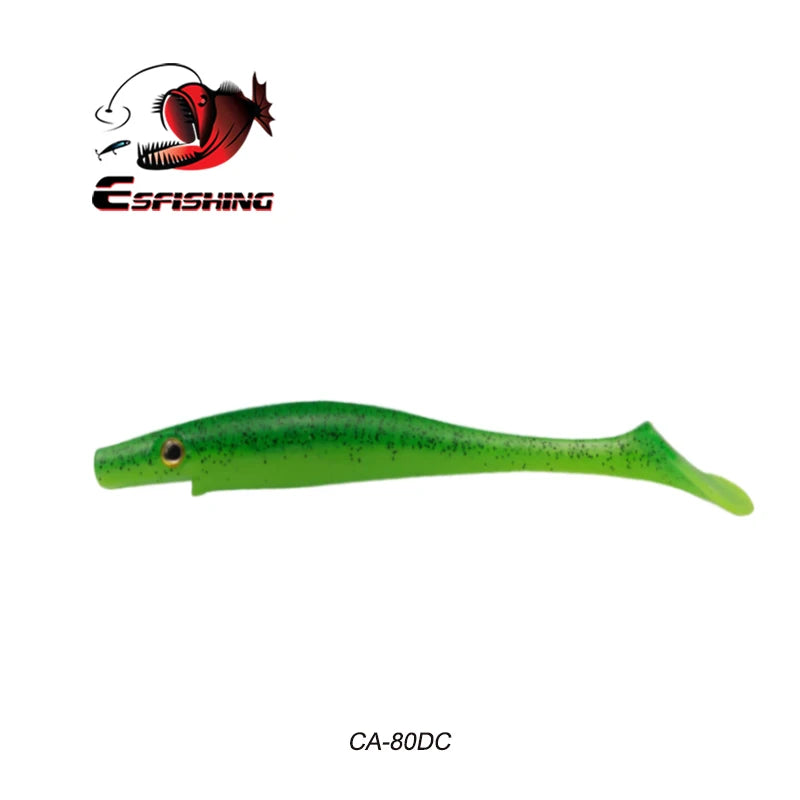 ESFISHING soft lures fishing Peche pike Hog Shad 100mm  200mm Sea Fishing Silicone bait swimbait sea lake isca artificial