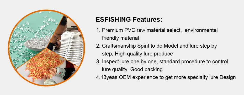 ESFISHING soft lures fishing Peche pike Hog Shad 100mm  200mm Sea Fishing Silicone bait swimbait sea lake isca artificial