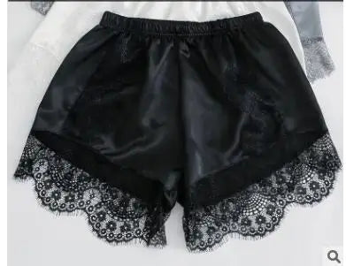 Silk Lace Shorts Women Underwear Safety Short Pants Summer Sexy Thin Loose Knicker Panties Under Skirt Shorts Boxer Brief Shorty