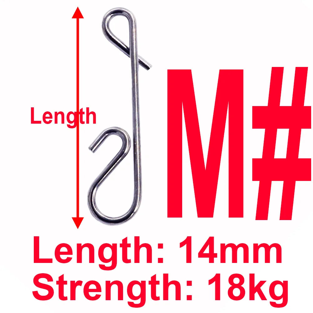 50pcs 1Box Fishing Line Wire Braid Knotless Connector Fishing Lure Hook Barrel Solid Ring Swivel Carp Accessory Fish Tackle Tool