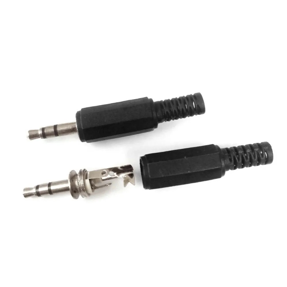 5Pcs/lot 3.5mm Black Plastic Housing  Audio Jack Plug Headphone Connector Discount