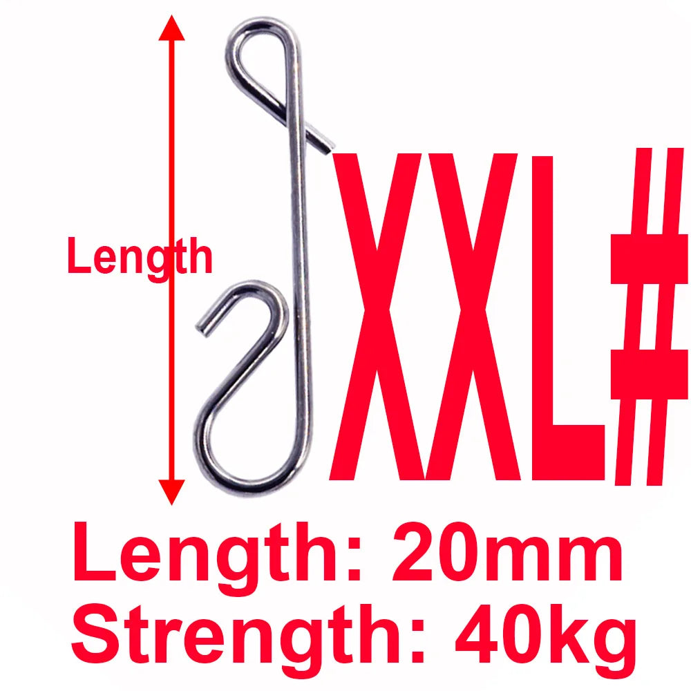 50pcs 1Box Fishing Line Wire Braid Knotless Connector Fishing Lure Hook Barrel Solid Ring Swivel Carp Accessory Fish Tackle Tool