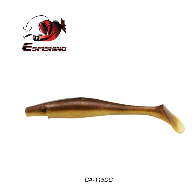 ESFISHING soft lures fishing Peche pike Hog Shad 100mm  200mm Sea Fishing Silicone bait swimbait sea lake isca artificial