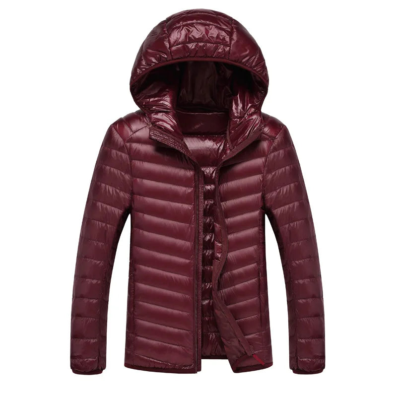 NewBang 9XL 10XL Men's Large Size Down Coats Ultra Light Down Jacket Men Lightweight Feather Hooded Warm Portable Winter Coat