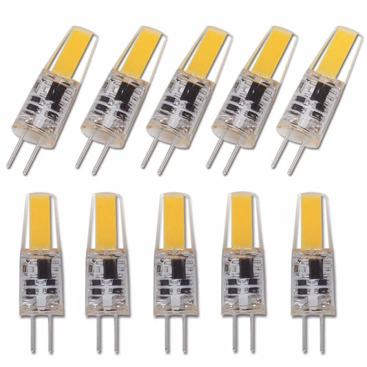 10PCS Dimmable Mini G4 LED COB Lamp  6W Bulb AC DC 12V 220V Candle Lights Replace 30W 40W Halogen for Chandelier Spotlight