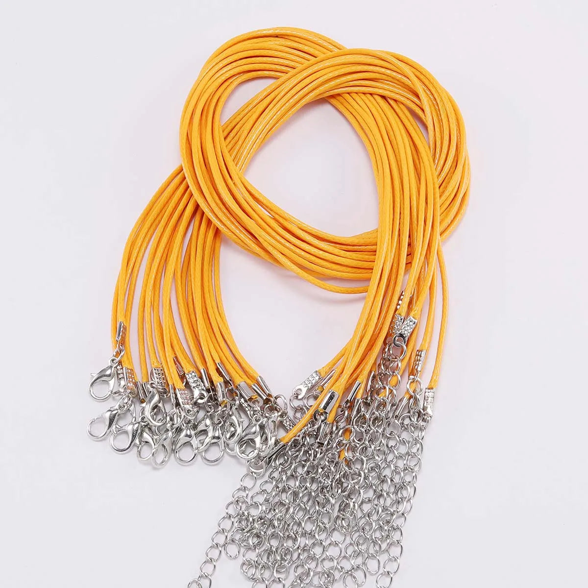 10Pcs/lot Dia 1.5/2mm Leather Cord Necklace With Clasp Adjustable Braided Rope for Jewelry Making DIY Necklace Bracelet Supplies